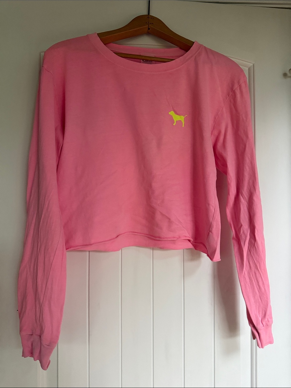 PINK Victoria's Secret Light Pink Crewneck Top with Logo Tag